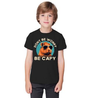 Obrázek 1 produktu Dětské tričko Cool Kapybara Don't Worry Be Capy