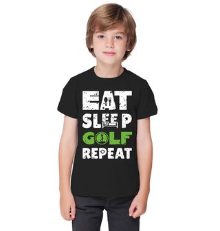 Obrázek 1 produktu Dětské tričko Jez Spi Hraj Golf Opakuj Eat Sleep Golf Repeat