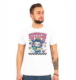 Obrázek 1 produktu Pánské tričko Stitch Labubu s Voodoo Panenkou