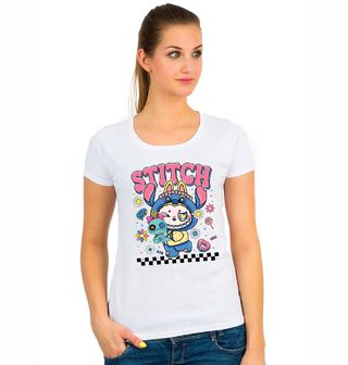 Obrázek 1 produktu Dámské tričko Stitch Labubu s Voodoo Panenkou