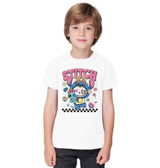 Obrázek 1 produktu Dětské tričko Stitch Labubu s Voodoo Panenkou