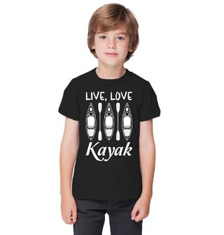 Obrázek 1 produktu Dětské tričko Žij, Miluj, Pádluj Live Love Kayak