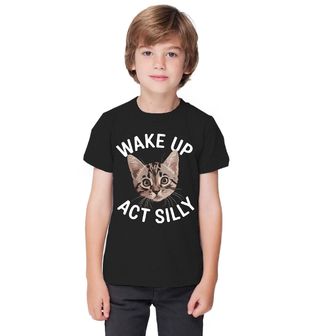 Obrázek 1 produktu Dětské tričko Hravá Kočka Wake Up Act Silly