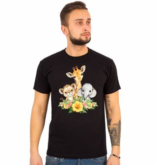 Obrázek 1 produktu Pánské tričko Selfie Safari Mláďata ze Savany