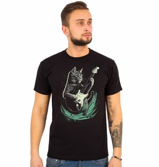 Obrázek 1 produktu Pánské tričko Rocková kočka s Elektrickou Kytarou
