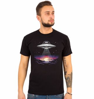 Obrázek 1 produktu Pánské tričko 8bit Létající talíř Pixalated UFO
