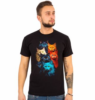 Obrázek 1 produktu Pánské tričko Barevné Kočky Maine Coon
