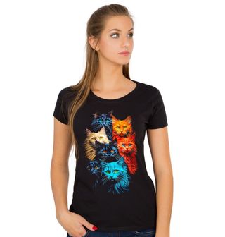 Obrázek 1 produktu Dámské tričko Barevné Kočky Maine Coon