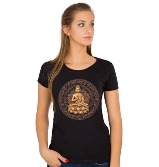 Obrázek 1 produktu Dámské tričko Zlatý Buddha a Mantra