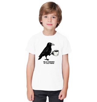 Obrázek 1 produktu Dětské tričko Havran s Kávou Hello Darkness My Old Friend