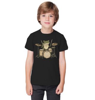Obrázek 1 produktu Dětské tričko Žába Bubeník Žabí Rock’n’Roll