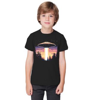 Obrázek 1 produktu Dětské tričko 8bit Přílet Mimozemšťanů Pixalated UFO