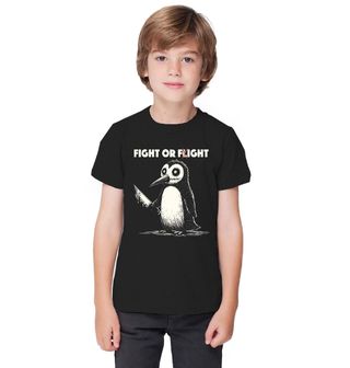 Obrázek 1 produktu Dětské tričko Tučňák Nelítostný Zabiják Fight or Flight