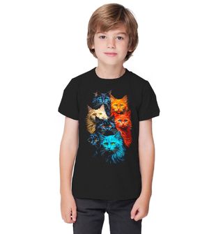 Obrázek 1 produktu Dětské tričko Barevné Kočky Maine Coon