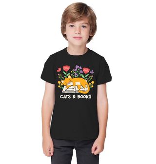 Obrázek 1 produktu Dětské tričko Kočky a knihy Cats & Books