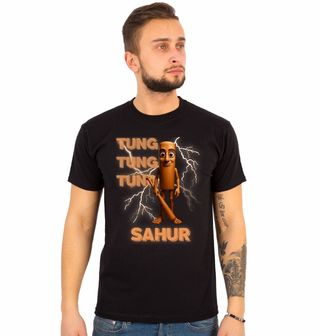 Obrázek 1 produktu Pánské tričko Tung Tung Tung Sahur Vládce blesků