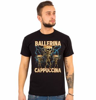 Obrázek 1 produktu Pánské tričko Elektrizující Kostlivec Ballerina Cappuccina