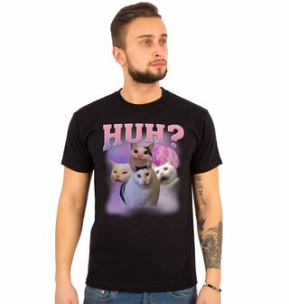 Obrázek 1 produktu Pánské tričko Překvapená Kočka Huh? Cat