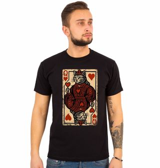 Obrázek 1 produktu Pánské tričko Kočičí Dáma Srdcová