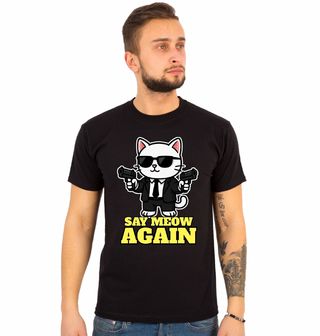Obrázek 1 produktu Pánské tričko Kočičí Střelec Say Meow Again