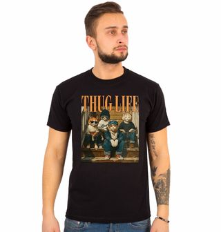 Obrázek 1 produktu Pánské tričko Kočičí Gang z Ulice Thug Life