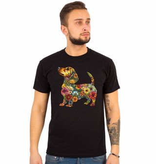 Obrázek 1 produktu Pánské tričko Květinový Jezevčík