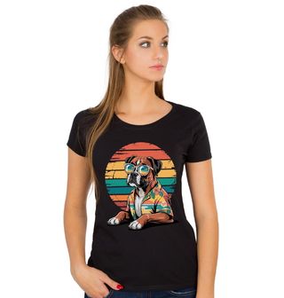 Obrázek 1 produktu Dámské tričko Retro Plážový Pes Boxer