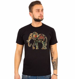 Obrázek 1 produktu Pánské tričko Slon indický Květinová Mandala