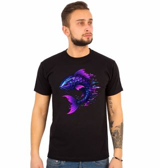 Obrázek 1 produktu Pánské tričko Pixelový Kapr Koi Vaporwave