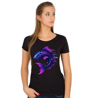 Obrázek 1 produktu Dámské tričko Pixelový Kapr Koi Vaporwave