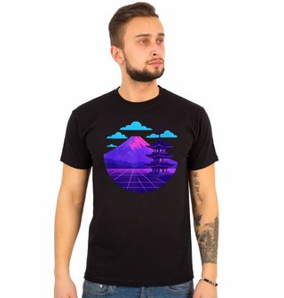 Obrázek 1 produktu Pánské tričko Pagoda a Hora Fudži Vaporwave