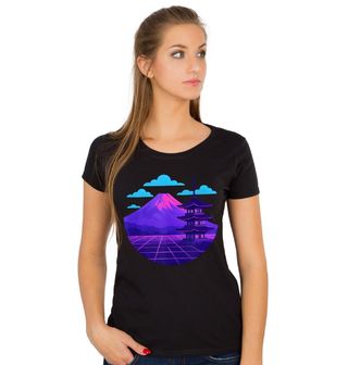 Obrázek 1 produktu Dámské tričko Pagoda a Hora Fudži Vaporwave