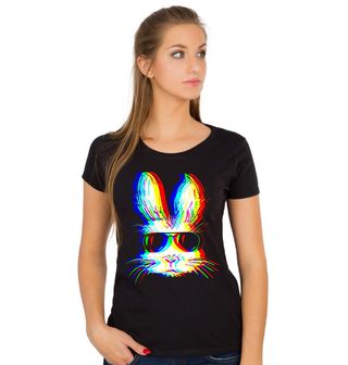 Obrázek 1 produktu Dámské tričko Párty Králík v Brýlích Glitch Bunny
