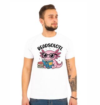 Obrázek 1 produktu Pánské tričko Čtenář Axolotl mexický Readsolotl