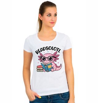 Obrázek 1 produktu Dámské tričko Čtenář Axolotl mexický Readsolotl