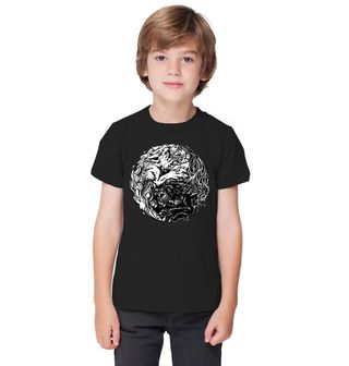 Obrázek 1 produktu Dětské tričko Jin a Jang Vlci divočiny Yin Yang Wolf