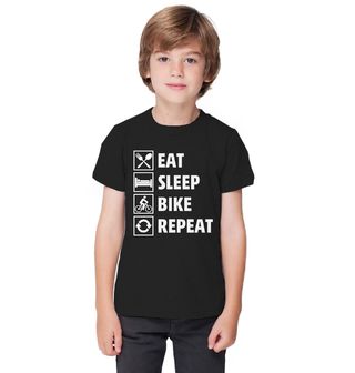 Obrázek 1 produktu Dětské tričko Jez Spi Šlapej Opakuj Eat Sleep Bike Repeat