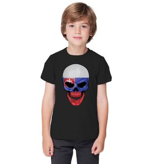 Obrázek 1 produktu Dětské tričko Slovenská lebka Slovakia Skull Flag