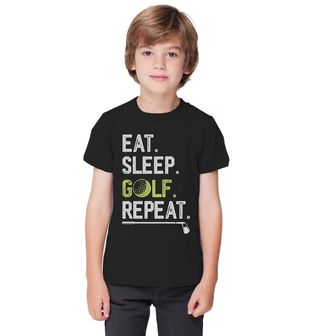 Obrázek 1 produktu Dětské tričko Jez Spi Golfuj Opakuj Eat Sleep Golf Repeat