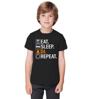 Obrázek 1 produktu Dětské tričko Jez Spi DJ Opakuj Eat Sleep DJ Repeat