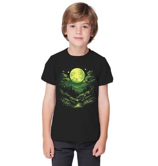 Obrázek 1 produktu Dětské tričko Zářící Zelený Měsíc Moon Green Forest