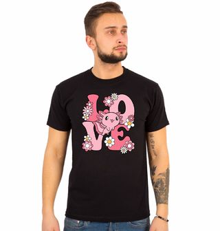Obrázek 1 produktu Pánské tričko Růžový Axolotl LOVE