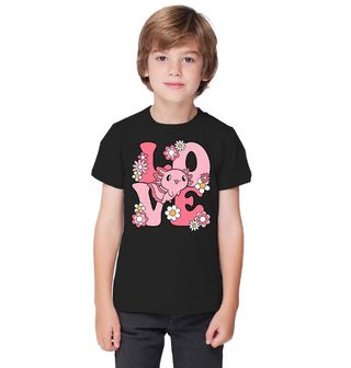 Obrázek 1 produktu Dětské tričko Růžový Axolotl LOVE