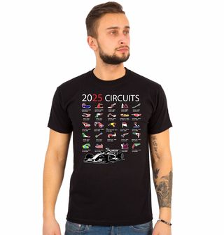 Obrázek 1 produktu Pánské tričko Závodní Okruhy Formule 1 2025