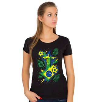 Obrázek 1 produktu Dámské tričko Brazilská Socha Spasitele Fotbalu