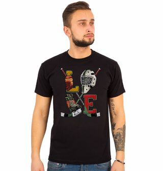 Obrázek 1 produktu Pánské tričko Láska k Hokeji LOVE