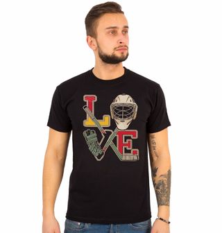 Obrázek 1 produktu Pánské tričko Hokejová láska LOVE