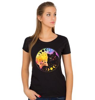 Obrázek 1 produktu Dámské tričko Jin a Jang Měsíční Kočky Yin Yang Cats