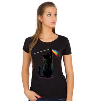 Obrázek 1 produktu Dámské tričko Duhová Kočka Dark Side of the Moon
