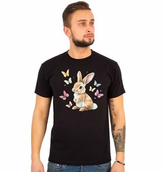 Obrázek 1 produktu Pánské tričko Jarní Králíček s Motýly